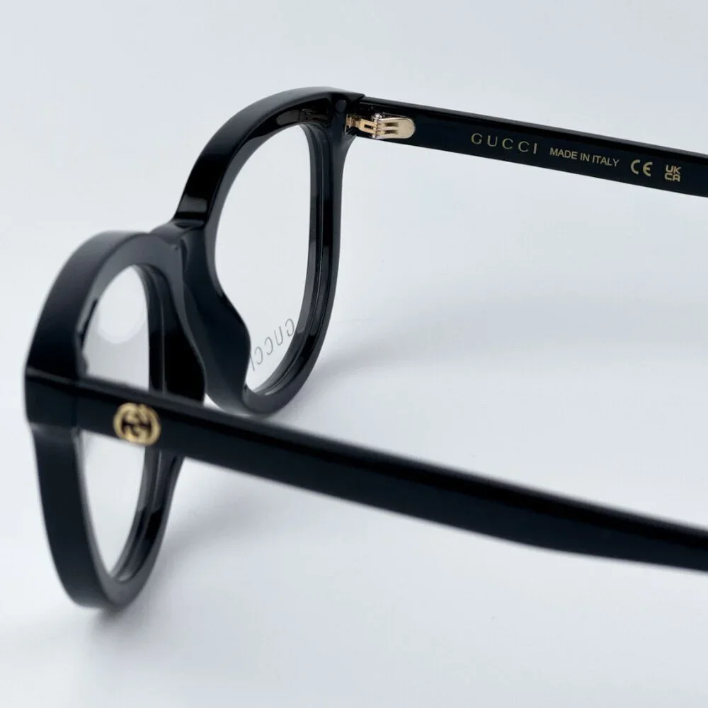 Gucci Women Black Oval BRAND NEW Eyeglasses GG1687O 001